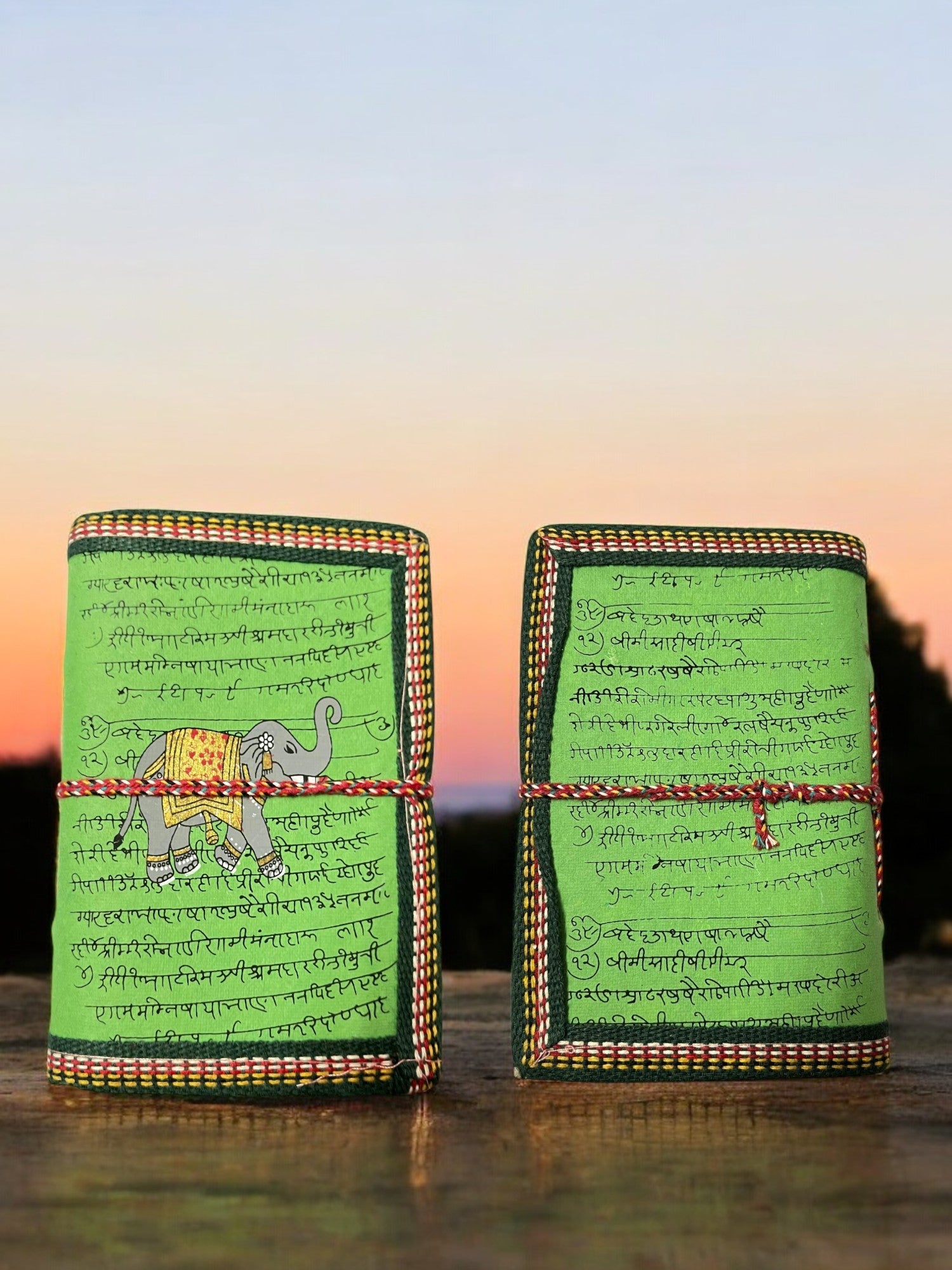 Handmade Recycled Paper Bahi Khata Journal Traditional – Stationary on Brown Living™. SKU: OEP245b. Img 9.