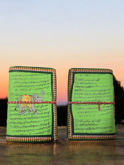 Handmade Recycled Paper Bahi Khata Journal Traditional – Stationary on Brown Living™. SKU: OEP245b. Img 9.