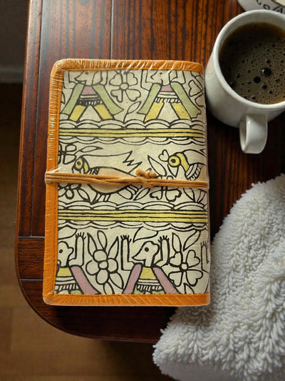 Handmade Recycled Paper Bahi Khata Journal Traditional – Stationary on Brown Living™. SKU: OEP245b. Img 6.