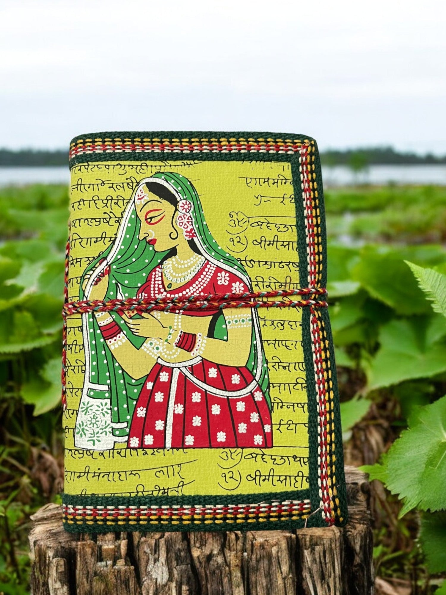 Handmade Recycled Paper Bahi Khata Journal Traditional – Stationary on Brown Living™. SKU: OEP245b. Img 10.