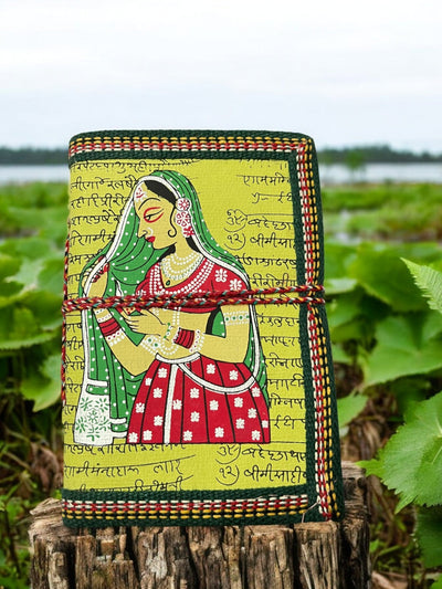 Handmade Recycled Paper Bahi Khata Journal Traditional – Stationary on Brown Living™. SKU: OEP245b. Img 10.