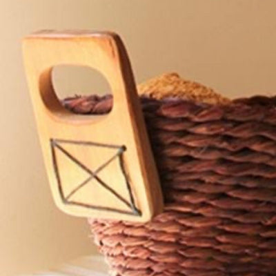 Handmade Sabai Grass Bread Basket - Large - Brown – Trays & Platters on Brown Living™. SKU: BSL36BRN. Img 3.