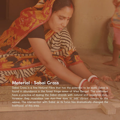 Handmade Sabai Grass Bread Basket - Large - Brown – Trays & Platters on Brown Living™. SKU: BSL36BRN. Img 6.