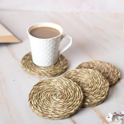 Handmade Sabai Grass Coasters - Natural | Verified Sustainable by Brown Living™