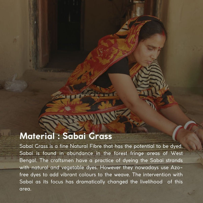 Handmade Sabai Grass Jewellery Box - Black | Verified Sustainable by Brown Living™