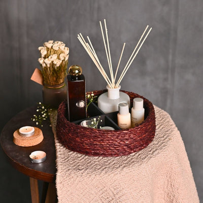 Handmade Sabai Grass Jewellery Box - Brown – Baskets & Boxes on Brown Living™. SKU: SB35WSEPBRN. Img 3.