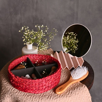 Handmade Sabai Grass Jewellery Box - Red – Baskets & Boxes on Brown Living™. SKU: SB35WSEPRED. Img 1.