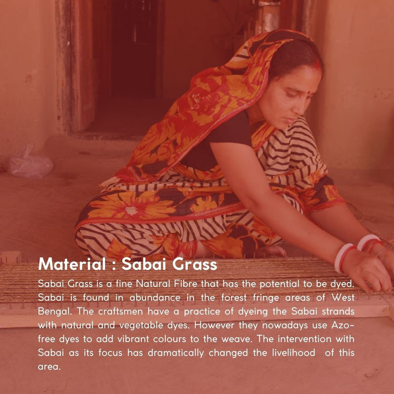 Handmade Sabai Grass Jewellery Box - Red | Verified Sustainable by Brown Living™