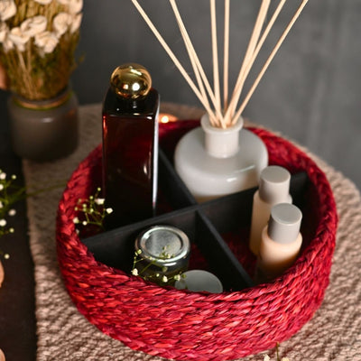 Handmade Sabai Grass Jewellery Box - Red – Baskets & Boxes on Brown Living™. SKU: SB35WSEPRED. Img 3.