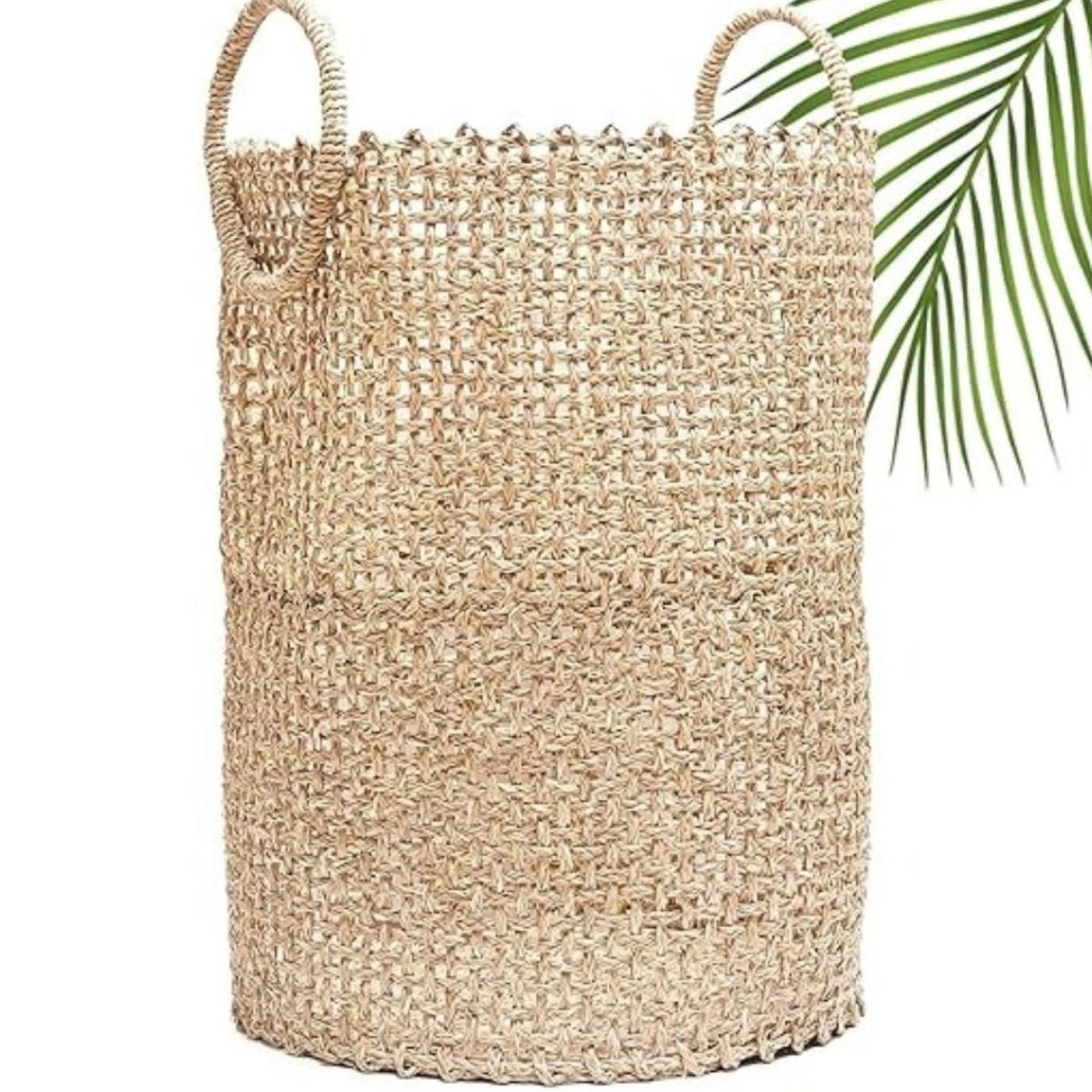 Handmade Sabai Grass Laundry Basket - Natural | Verified Sustainable by Brown Living™