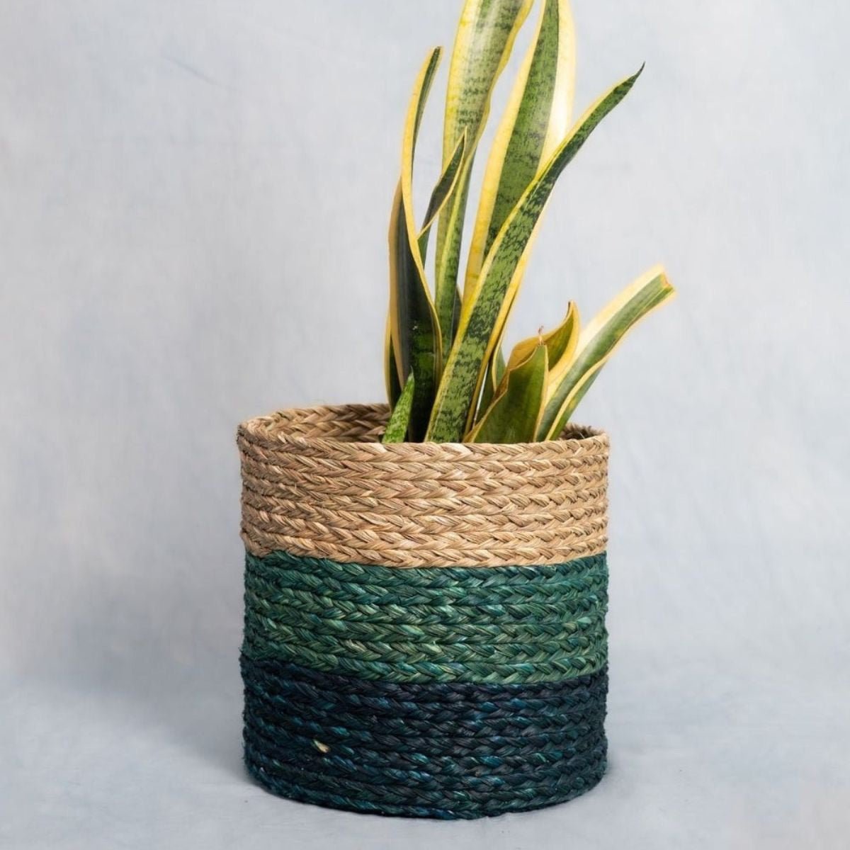 Handmade Sabai Grass Planter - Indigo | Verified Sustainable by Brown Living™