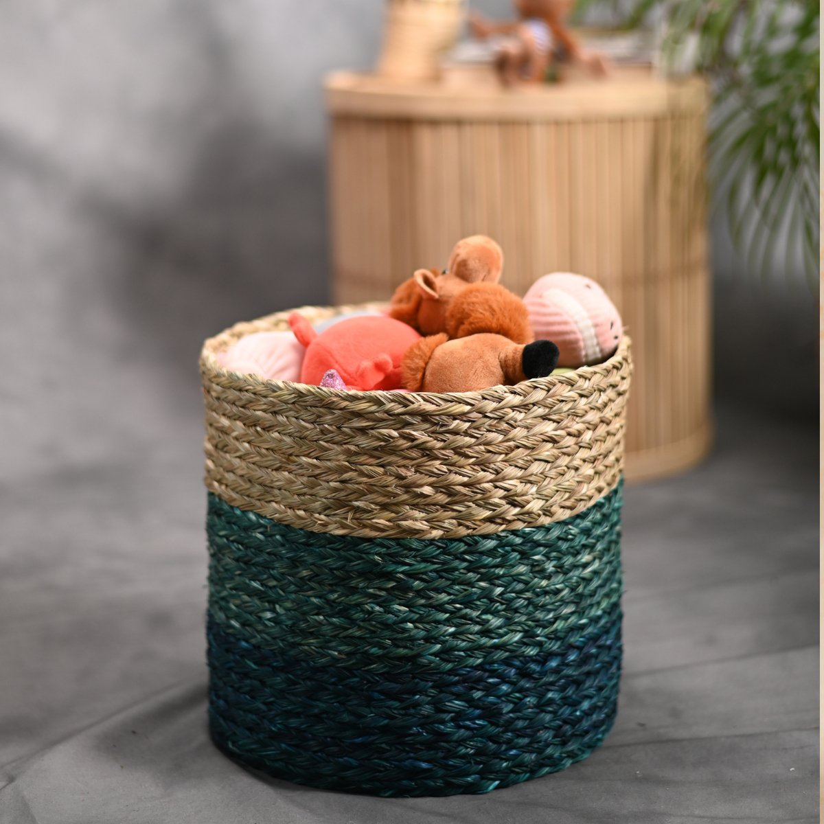 Handmade Sabai Grass Planter - Indigo | Verified Sustainable by Brown Living™