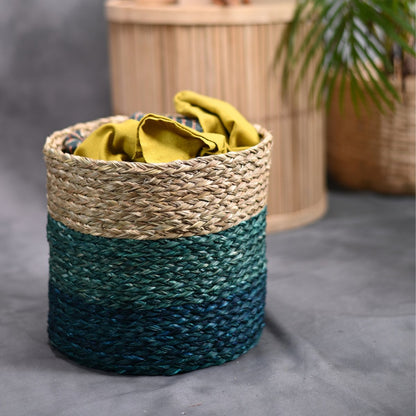 Handmade Sabai Grass Planter - Indigo | Verified Sustainable by Brown Living™