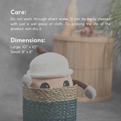 Handmade Sabai Grass Planter - Indigo | Verified Sustainable by Brown Living™