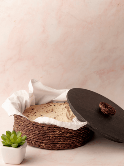 Handmade Sabai Grass Roti Box – Baskets & Boxes on Brown Living™. SKU: SB35BRN - NEW. Img 9.