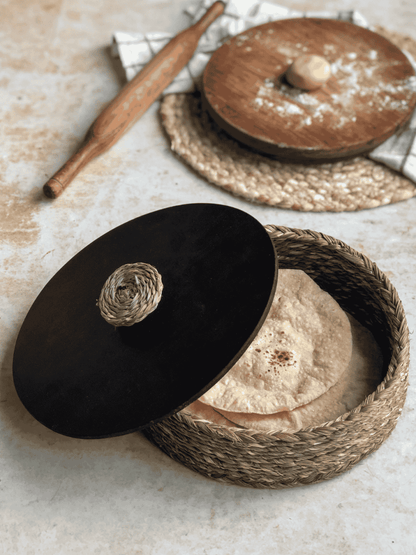 Handmade Sabai Grass Roti Box – Baskets & Boxes on Brown Living™. SKU: SB35NAT - NEW. Img 5.