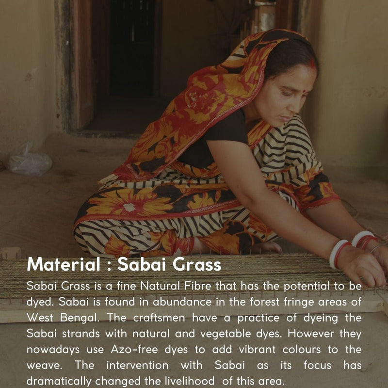 Handmade Sabai Grass Roti Box - Black | Verified Sustainable Baskets & Boxes on Brown Living™