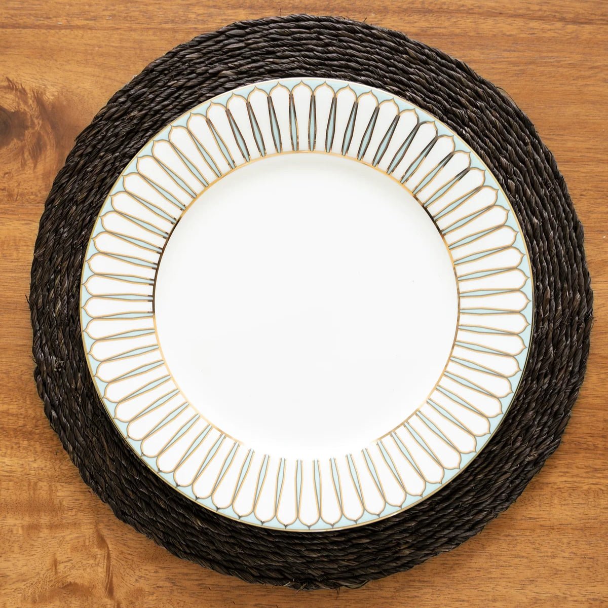 Handmade Sabai Grass Round Mats - Black | Verified Sustainable by Brown Living™