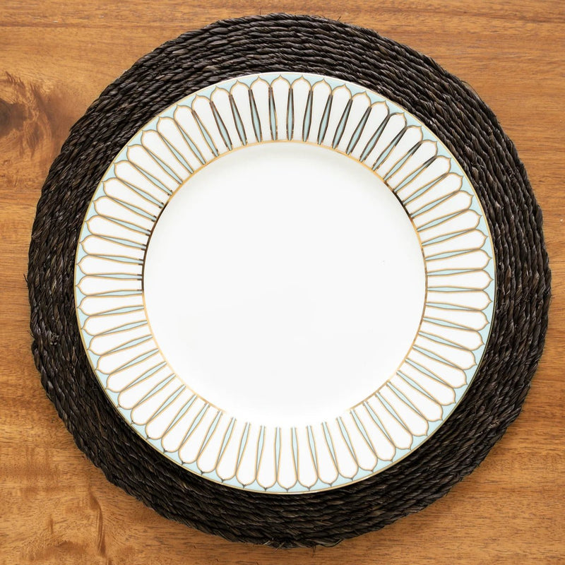 Handmade Sabai Grass Round Mats - Black | Verified Sustainable Table Decor on Brown Living™