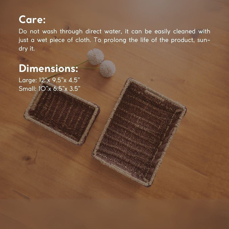 Handmade Sabai Grass Towel Basket- Brown | Verified Sustainable Baskets & Boxes on Brown Living™