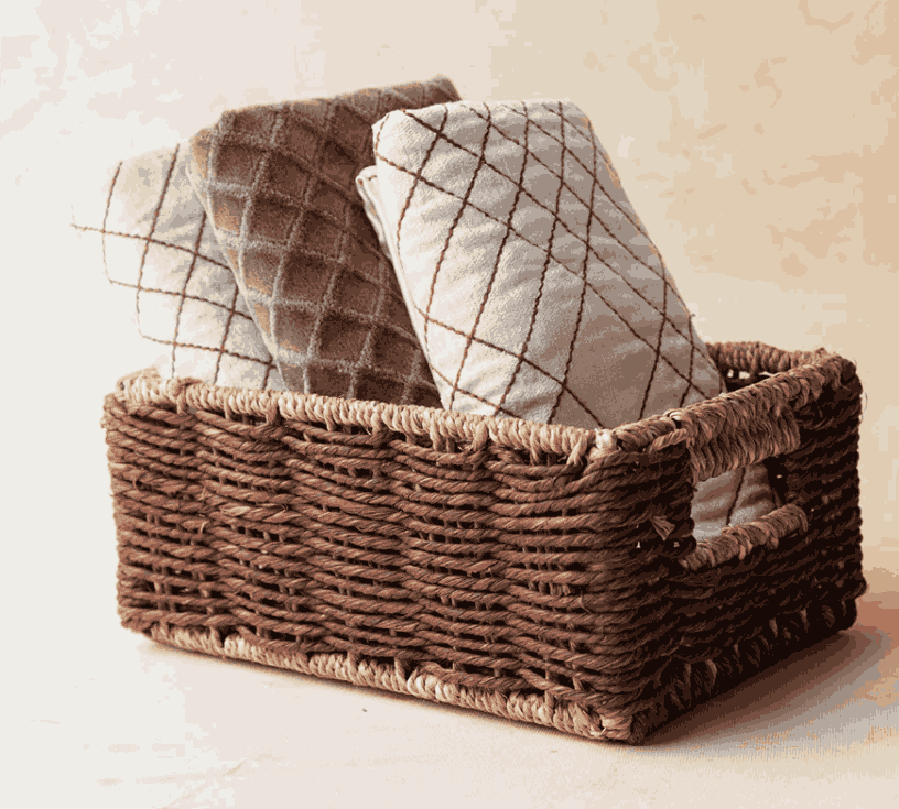 Handmade Sabai Grass Towel Basket - Brown | Verified Sustainable by Brown Living™