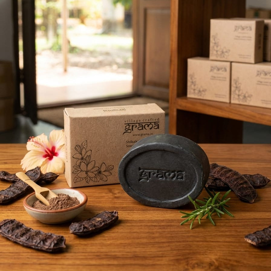 Handmade Shikakai Body Soap, 125g | Pack of 2 & 3 (Hot Process) – Body Soap on Brown Living™. SKU: Shikakaisoap2. Img 7.
