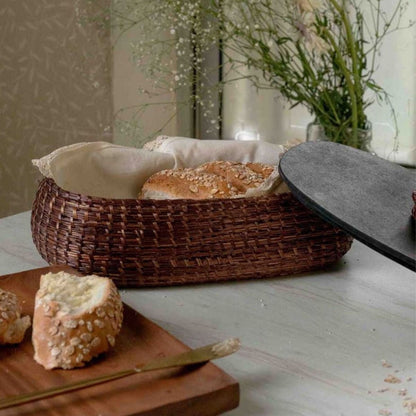 Handmade Sikki Bread Box With Lid | Verified Sustainable by Brown Living™