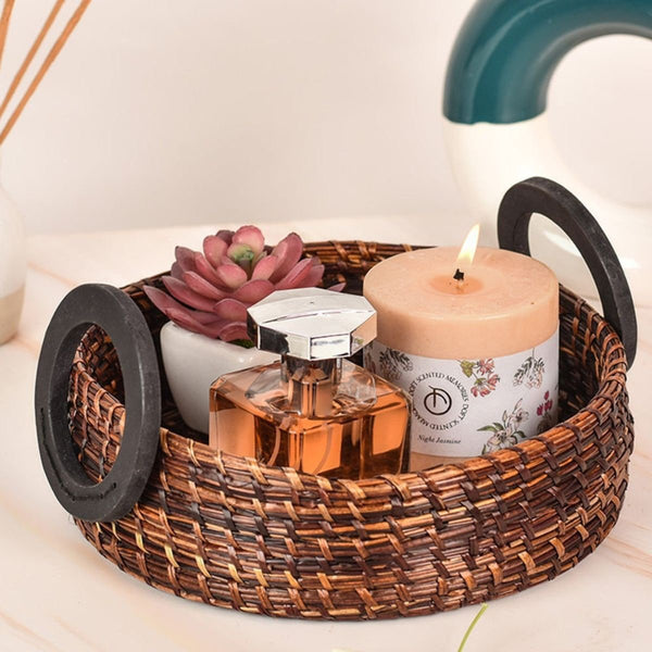 Handmade Sikki Grass Multipurpose Round Tray | Verified Sustainable Trays & Platters on Brown Living™