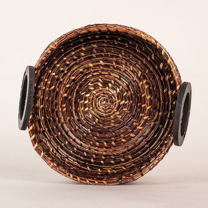 Handmade Sikki Grass Multipurpose Round Tray | Verified Sustainable by Brown Living™