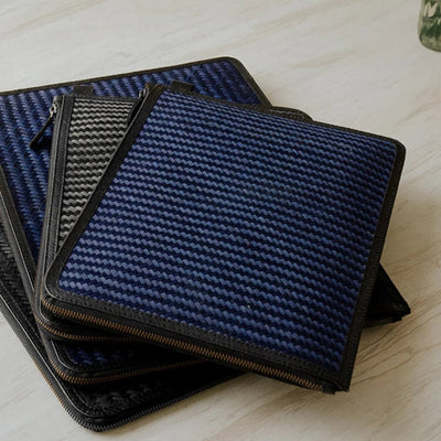 Handmade Sitalpati Laptop Sleeve - Black – Laptop Sleeve by Kadam Haat available on Brown Living™. . SKU: KHSPLALS13BLK. Img 2.