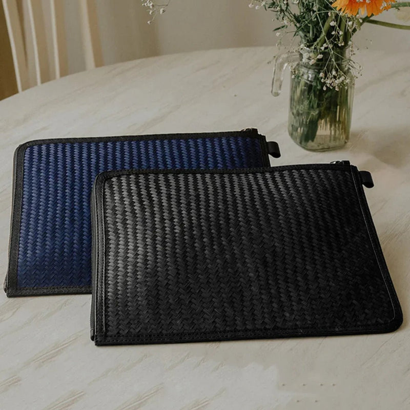 Handmade Sitalpati Laptop Sleeve - Black | Verified Sustainable Laptop Sleeve on Brown Living™