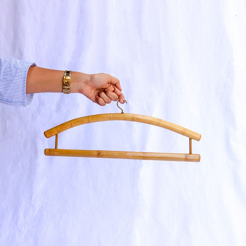 Handmade Straight Line Bamboo Hanger | Verified Sustainable by Brown Living™