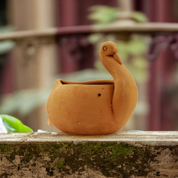 Handmade Terracotta Hanging Planter Duck | Verified Sustainable by Brown Living™