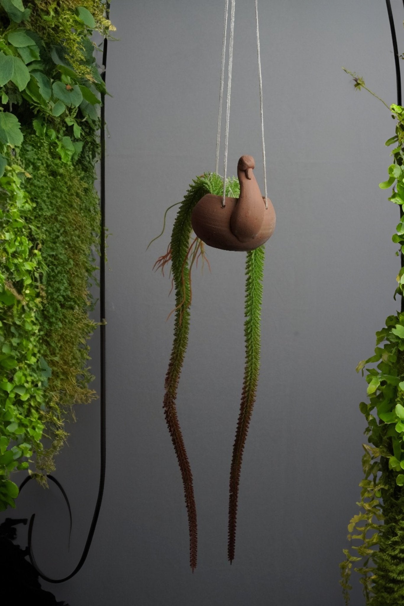 Handmade Terracotta Hanging Planter Duck | Verified Sustainable by Brown Living™