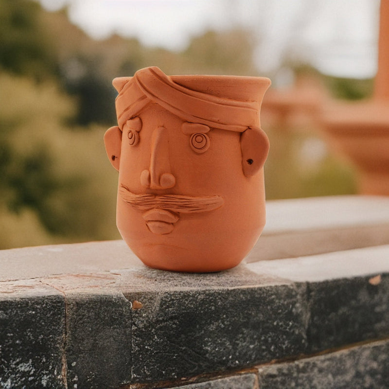 Handmade Terracotta Table Top Planter Rajasthani | Verified Sustainable Pots & Planters on Brown Living™