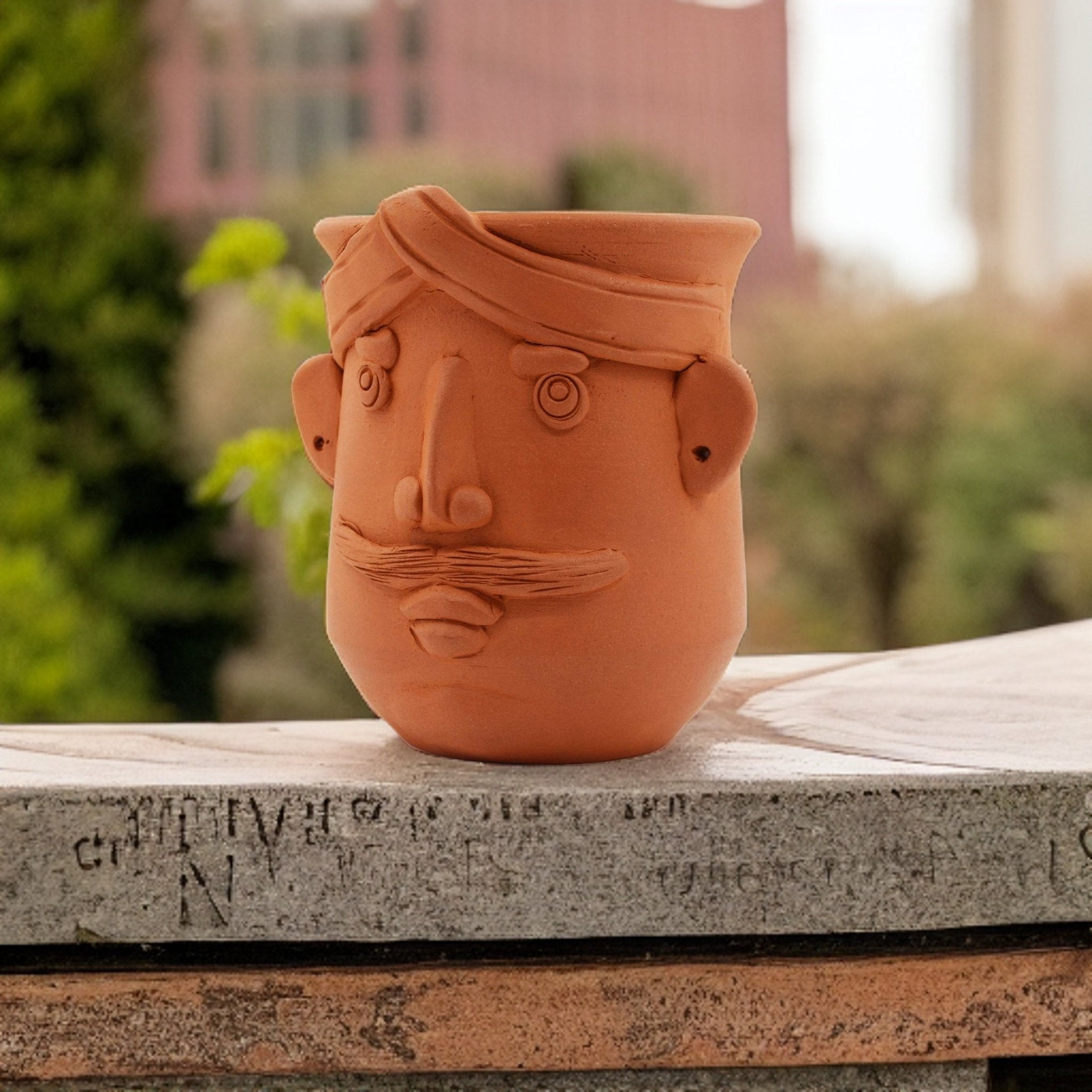 Handmade Terracotta Table Top Planter Rajasthani | Verified Sustainable by Brown Living™