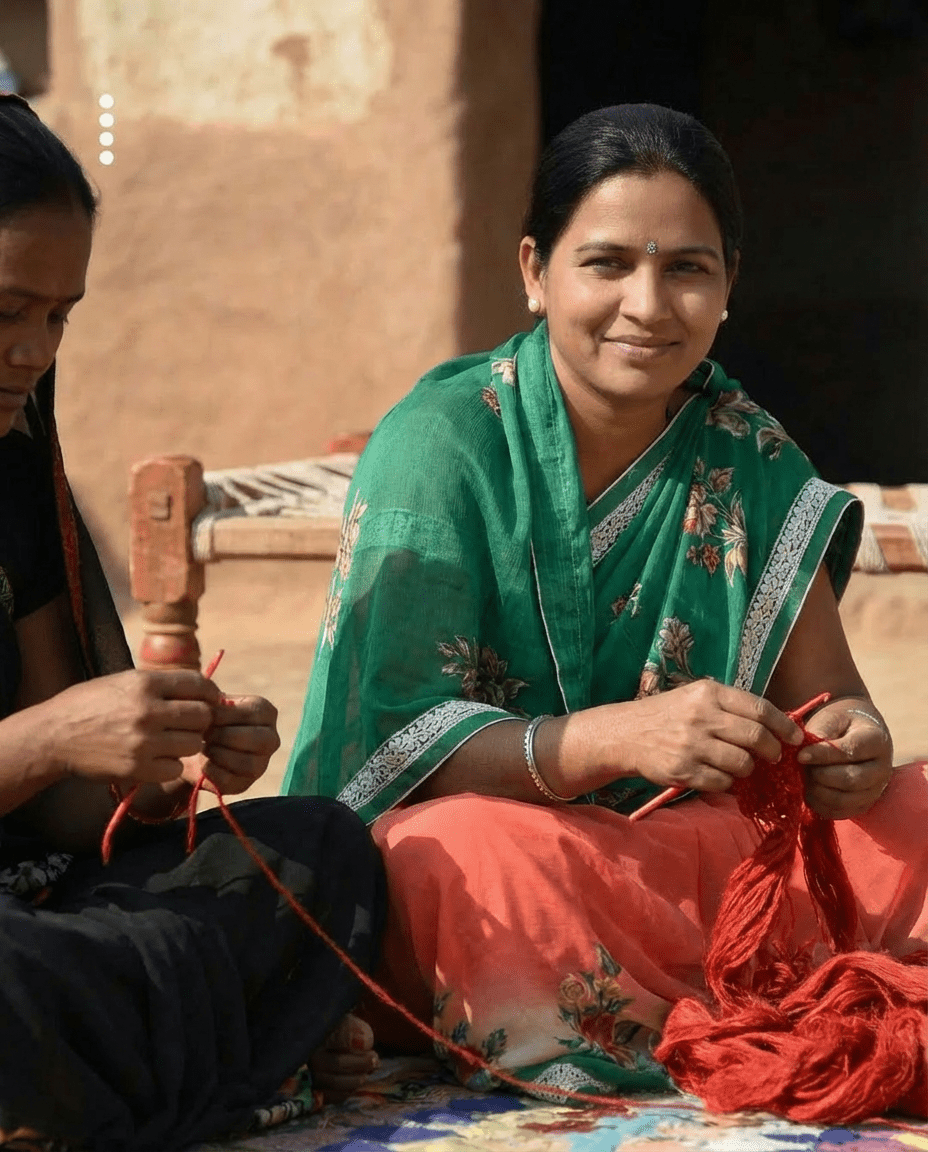 Handmade Textile Rakhi | Bunaai Designer Rakhi – Rakhi on Brown Living™. SKU: KR07. Img 2.