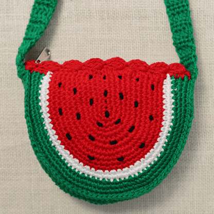 Handmade Watermelon Crochet Bag – Kids Bags on Brown Living™. SKU: SARKID10. Img 7.