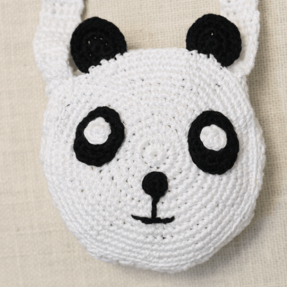 Handmade White Panda Crochet Bag – Kids Bags on Brown Living™. SKU: SARKID01. Img 6.