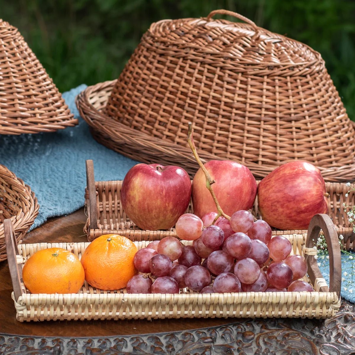 Handmade Wicker Bread Tray - Brown | Verified Sustainable by Brown Living™