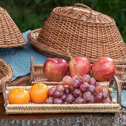 Handmade Wicker Bread Tray - Brown | Verified Sustainable by Brown Living™