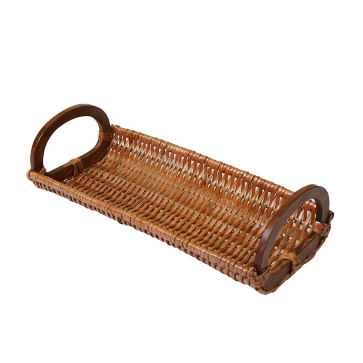 Handmade Wicker Bread Tray - Brown | Verified Sustainable by Brown Living™