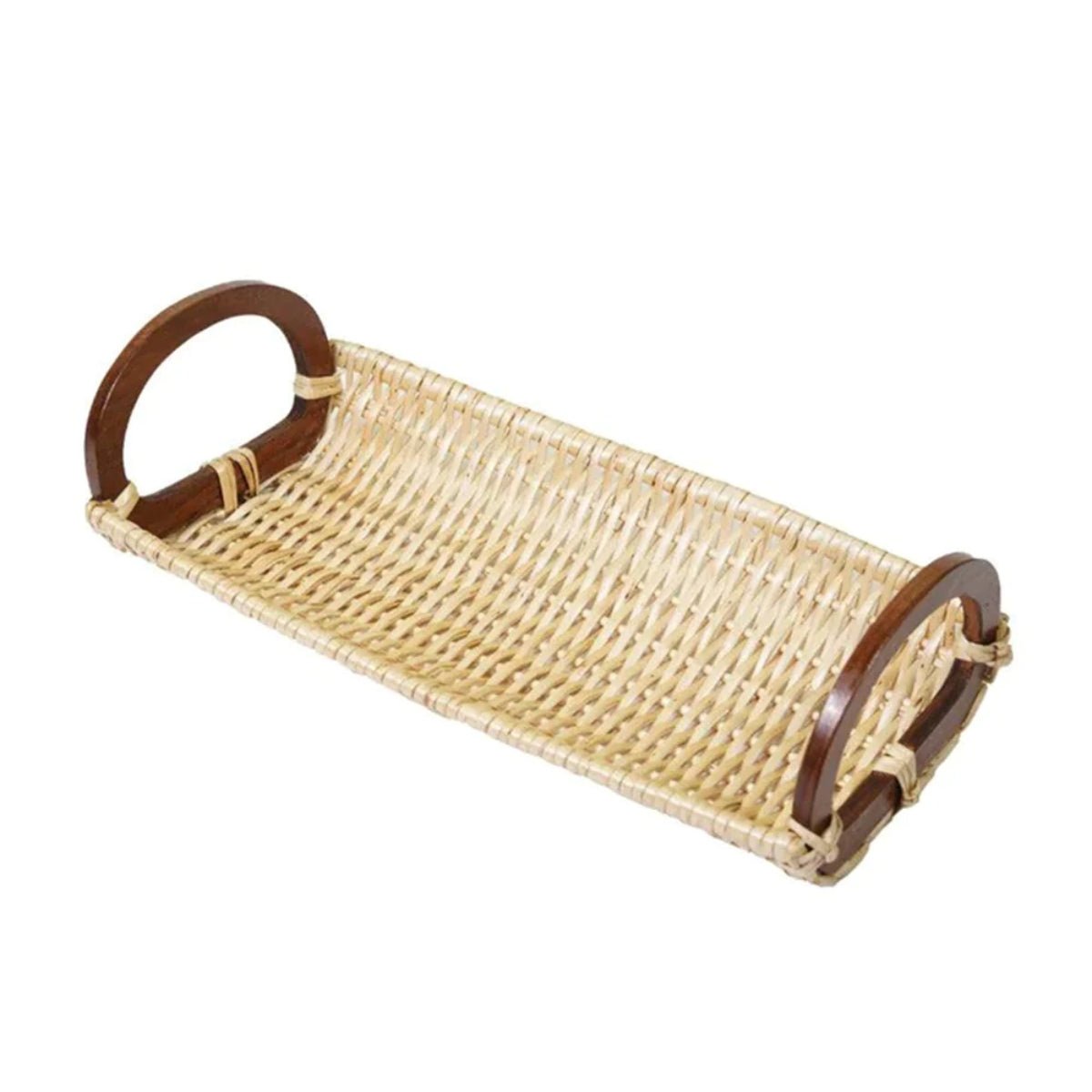 Handmade Wicker Bread Tray - White | Verified Sustainable by Brown Living™