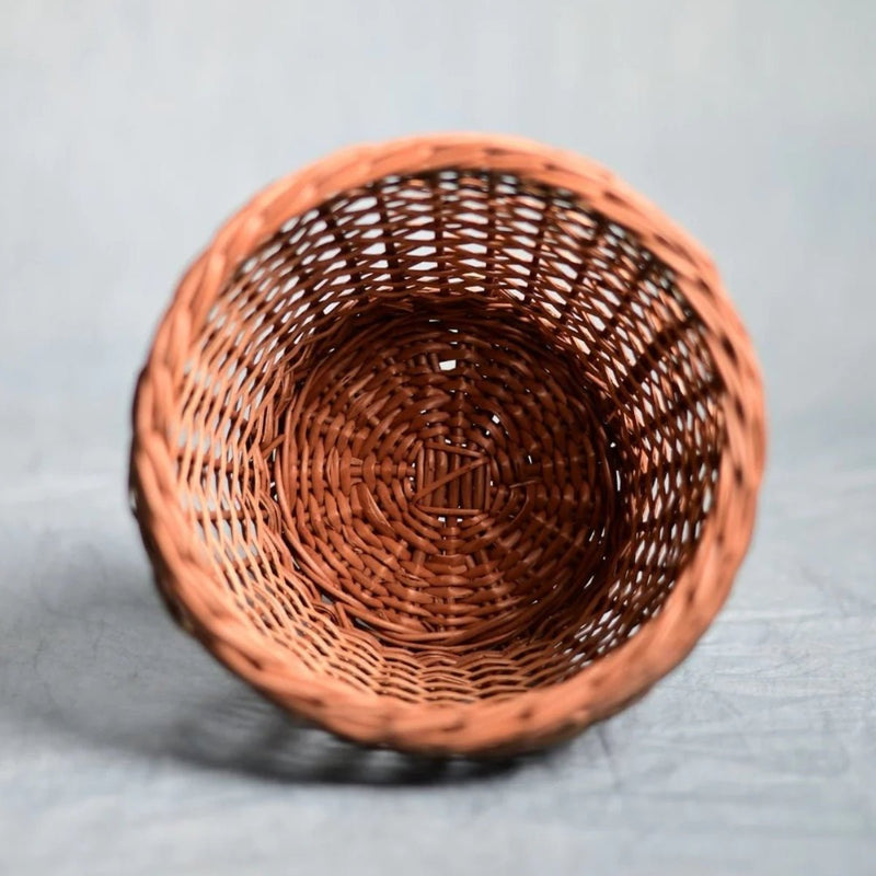 Handmade Wicker Planter Green | Verified Sustainable Pots & Planters on Brown Living™