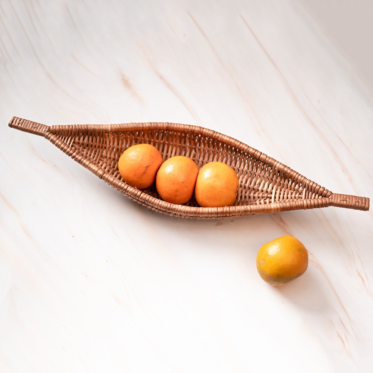 Handmade Wicker Shikara Bowl - Brown | Verified Sustainable by Brown Living™