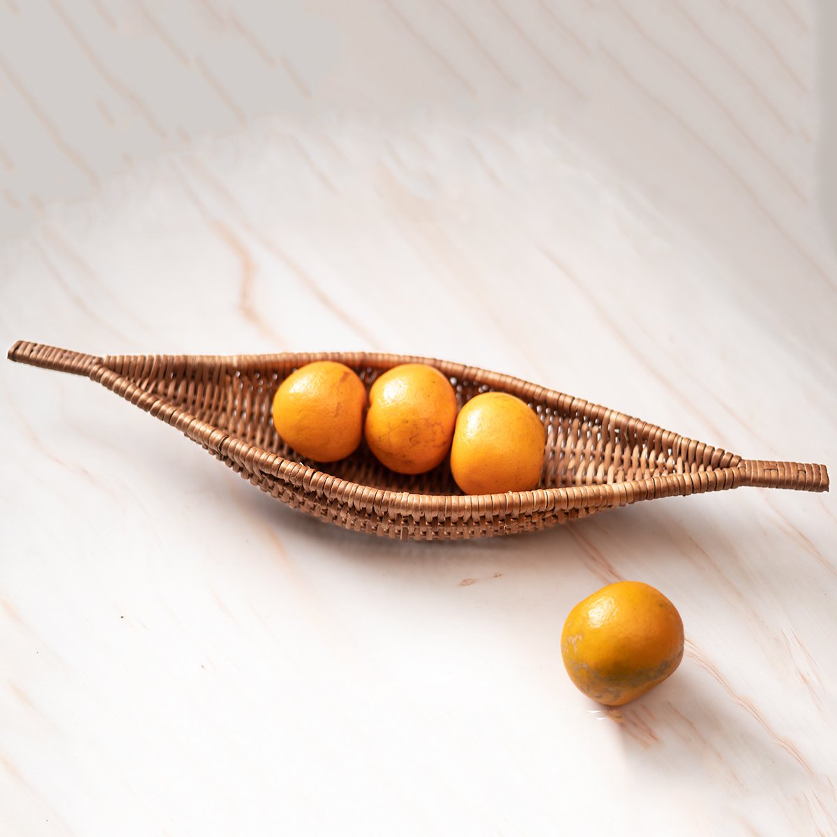 Handmade Wicker Shikara Bowl - Brown | Verified Sustainable by Brown Living™