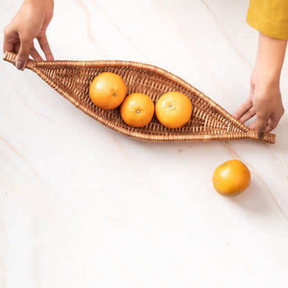 Handmade Wicker Shikara Bowl - Brown | Verified Sustainable by Brown Living™