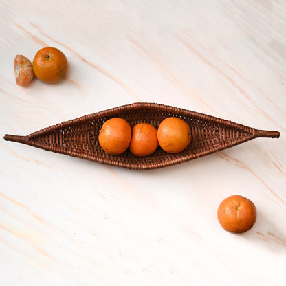 Handmade Wicker Shikara Bowl - Copper | Verified Sustainable by Brown Living™