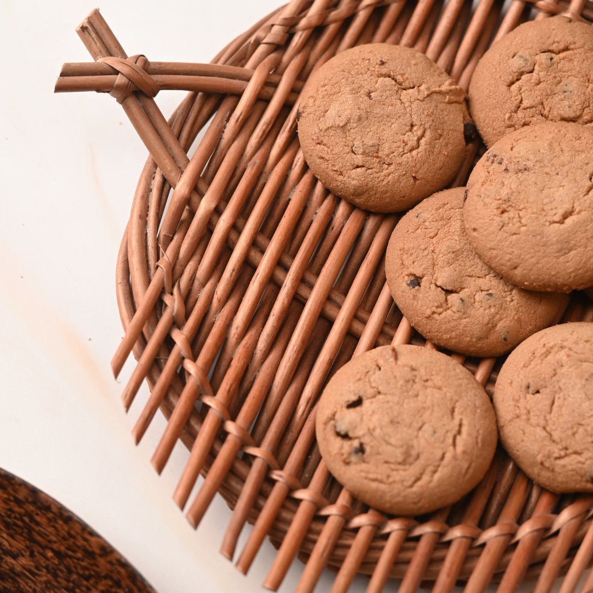 Handmade Wicker Small Tray - Brown | Verified Sustainable by Brown Living™