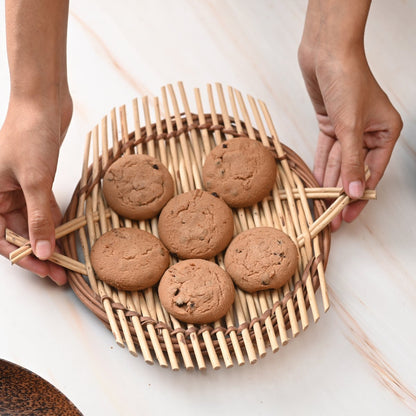 Handmade Wicker Small Tray - White | Verified Sustainable by Brown Living™